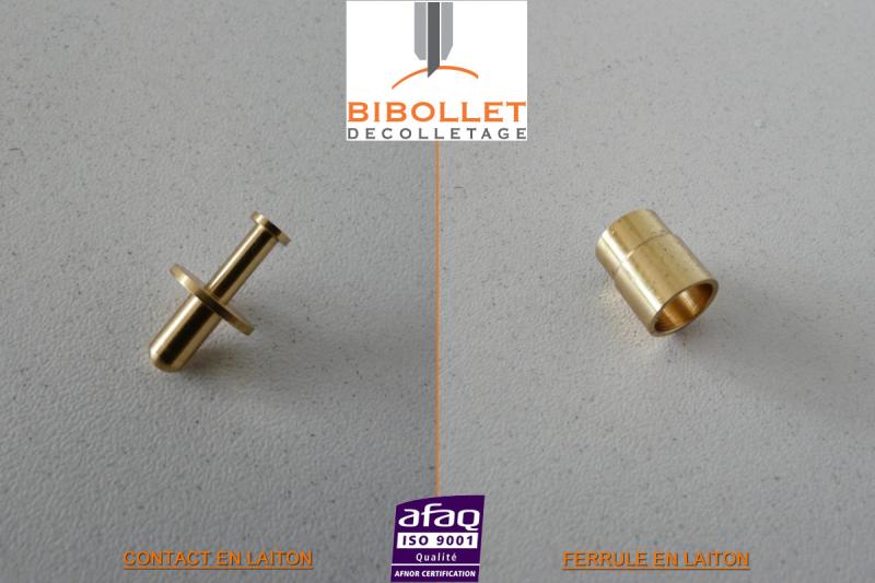 Sous-traitance usinage de contacts et de ferrules en laiton